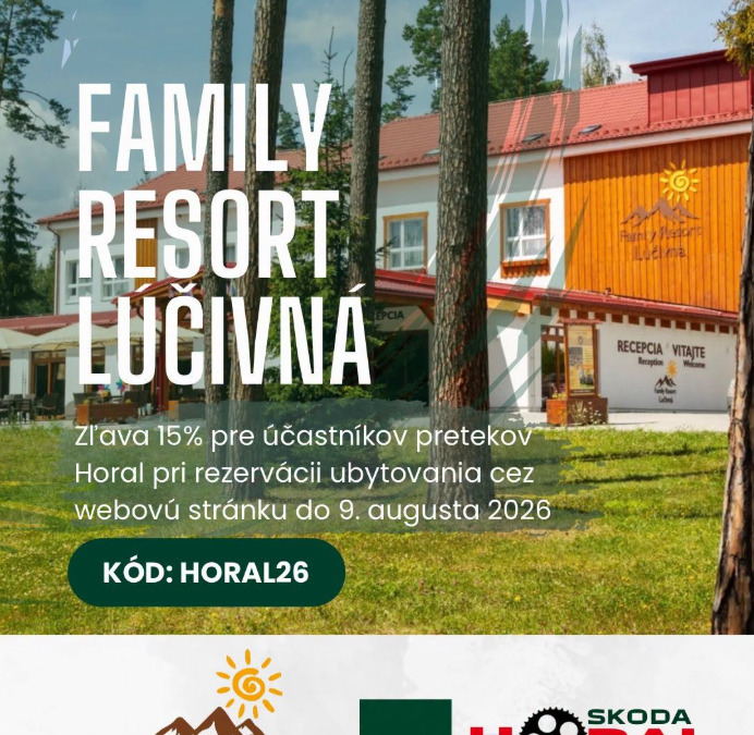 🏡Family Resort Lúčivná nám pre účastníkov pretekov pripravil špeciálnu ponuku!🤗
